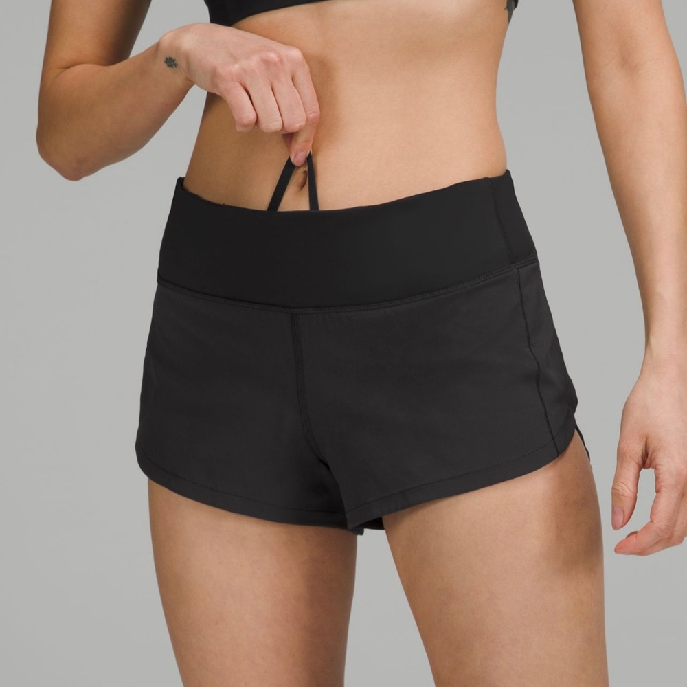 COPY - Black Lululemon Speed Up Low-Rise Lined Short 2.5"